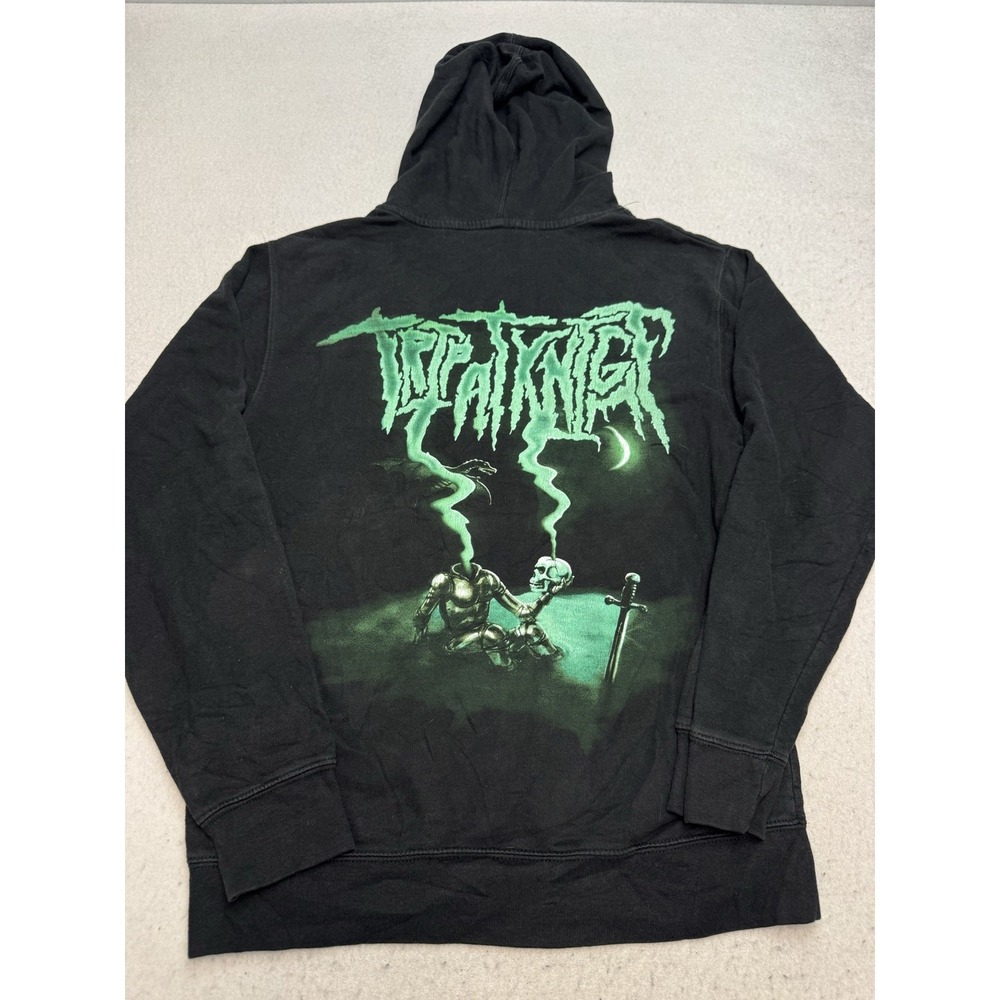 1400 Trip At Knight Hoodie Mens Small Black Skull Graphic Sweatshirt Horror